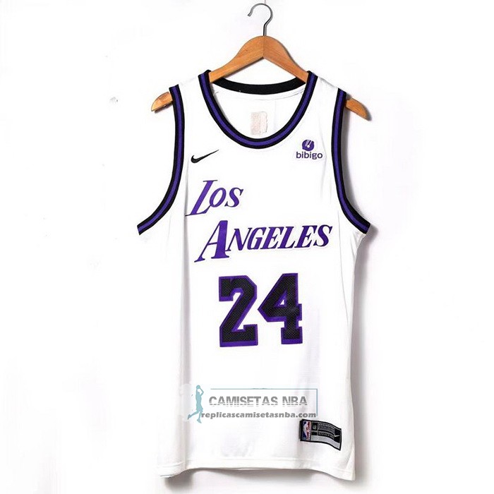 Camiseta Los Angeles Lakers Kobe Bryant NO 24 Ciudad 2022-23 Blanco